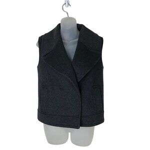 ELIE Tahari Dark Grey Wool Vest Size M